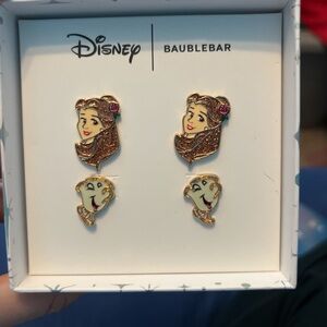 Disney BaubleBar Belle and Chip Earrings